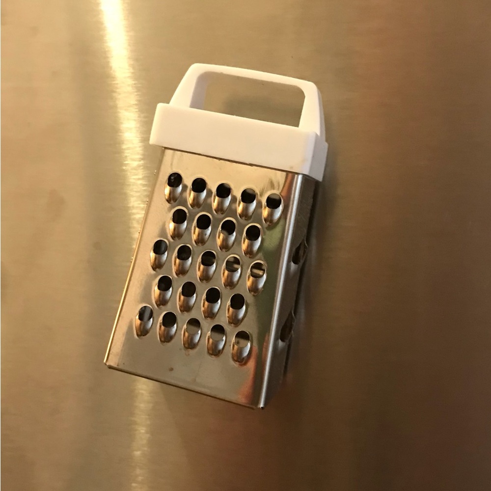 Mini cheese grater refrigerator magnet